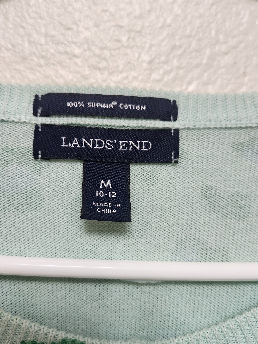 Lands' End Mint Green Knit Sweater - Picture 4 of 10